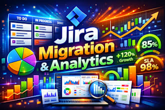 perform jira migration and custom dashboards report and kpis for better decision