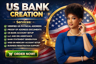 set up verified US bank account, physical address and proof of address