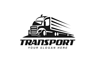 design modern transport, dispatcher and towing truck logo