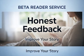 be your beta reader and give expert feedback on your writing