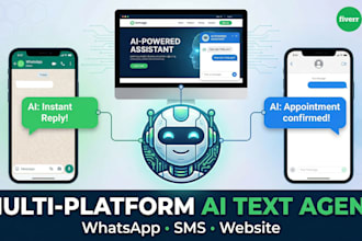 build an ai text agent for whatsapp, SMS, and website automation
