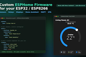 create custom esphome firmware for your esp32 or esp8266