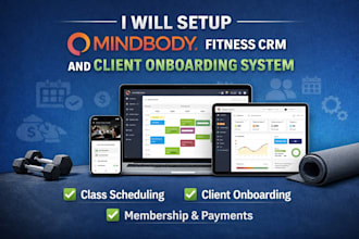 setup mindbody fitness CRM and client onboarding system