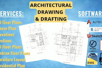 design architect draftsman for architectural drafting 2d plans house blueprints