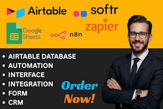design airtable database, automation, CRM and workflow integration system