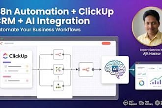 build clickup CRM and n8n automation with ai