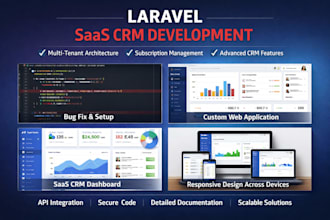 build laravel CRM saas multi tenant PHP web app