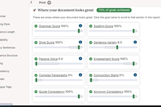 proofread 500 words with prowritingaid report