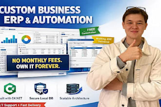 develop a custom erp and business automation system in c sharp dot net