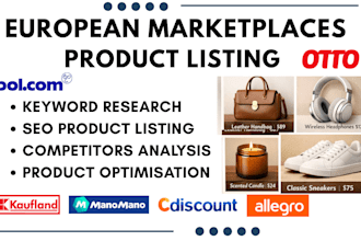 list and optimise product listing on allegro otto cdiscount manomano ebay seo