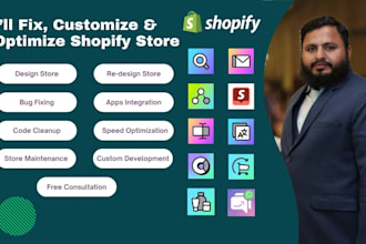 redesign shopify theme fix bugs and perform ai based security audit