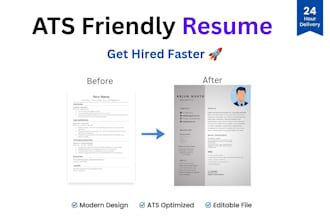 design a modern ats friendly resume or CV