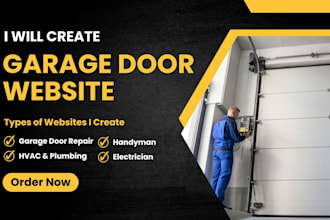create garage door, hvac, plumbing, electrician and home service websites