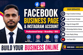 setup facebook business page and instagram account
