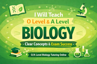 be your biology tutor for o levels and a levels