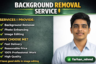 remove the background of the images in high quality