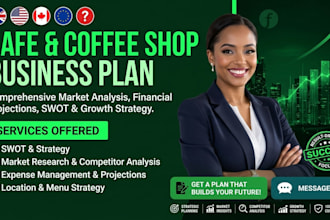 write cafe coffee shop business plan market analysis projections swot growth