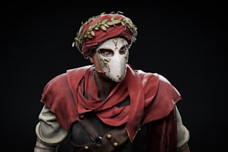 ue5 3d game character,game props, cloth simulation,retopology,pbr texture, rig3d