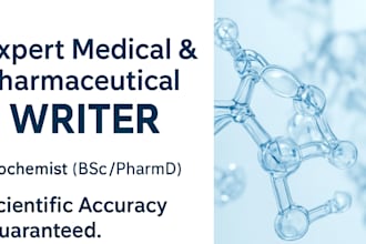 write professional medical and pharmaceutical articles