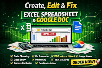 create edit fix excel spreadsheet formula excel data cleaning google doc