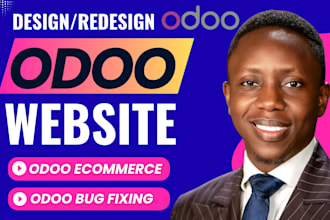 design odoo website, odoo ecommerce, fix odoo module, odoo erp as odoo developer