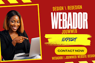 design webador website, redesign webador landing page, jouwweb, music website