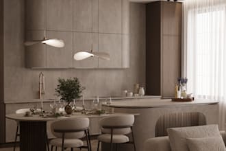 create luxury photorealistic 3d interior renders
