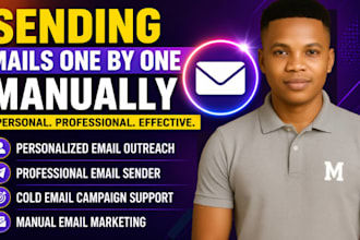 send email manual one by one for email outreach and business promotion