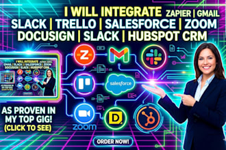 integrate zapier gmail slack trello salesforce zoom docusign slack hubspot crm