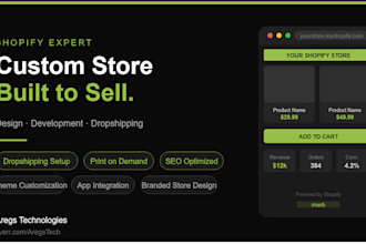 build shopify website or store