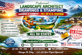 nationwide landscape architect drawings and stamps for all US states