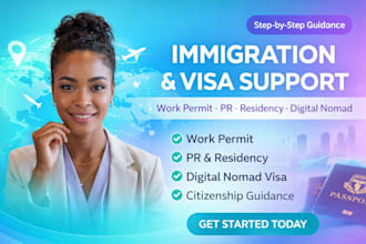 assist with immigration, PR, work permit, and visa application guidance