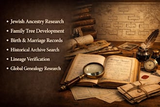 conduct professional jewish genealogy research and trace your family history