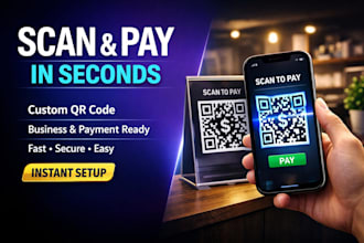 design custom qr code for business, payment, and scan to pay