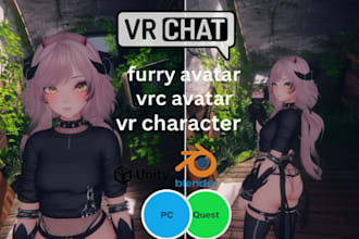 custom vrc avatar vr character 3d vrchat avatar nsfw 3d model commission