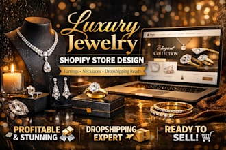 design jewelry shopify dropshipping store earrings necklace fashion website