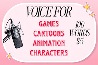 record professional character voice