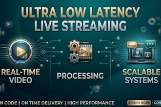 develop ultra low latency live streaming app using webrtc, ffmpeg, hls