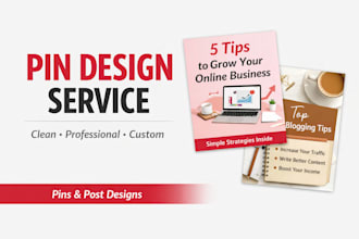 design pinterest pins and posts, promotion, marketing, traffic, and SEO
