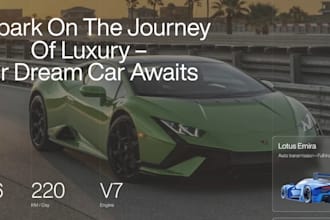 build responsive car rental website, car dealership website