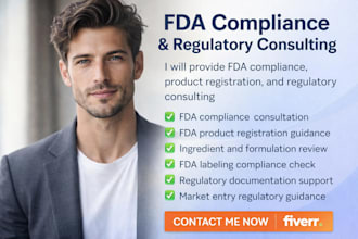 provide fda compliance, product registration, and regulatory consulting