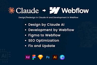 design, redesign, and develop a webflow website using claude ai