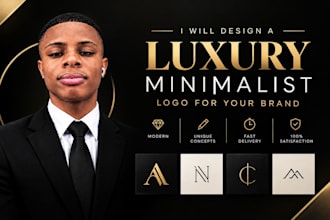 design a luxury minimalist logo for your brand