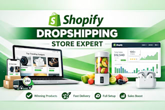 build and design a shopify store for dropshipping business