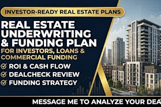 underwrite real estate deals, investment business plans and property analysis
