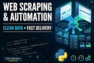 scrape websites, clean data and automate tasks using python