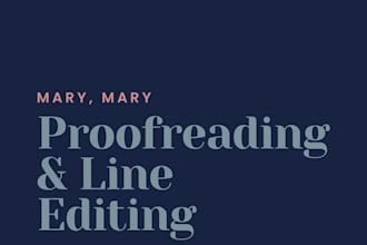 proofread and line edit edit your manuscript