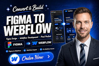 design or build webflow website, webflow expert, figma to webflow
