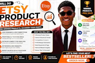 do etsy product research and find trending products