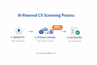 build an ai powered CV screening system using google sheets